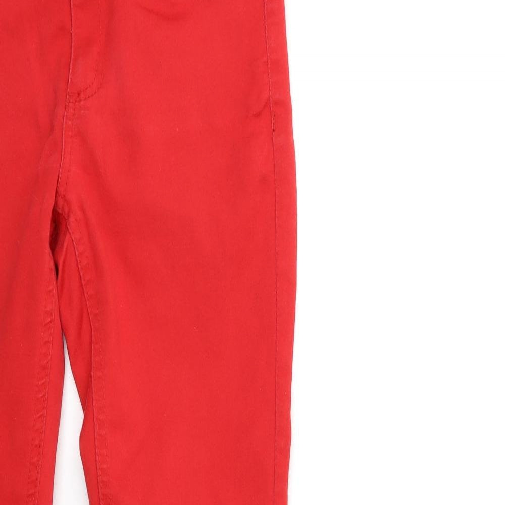Kylie Girls Red  Denim Skinny Jeans Size 12 Years