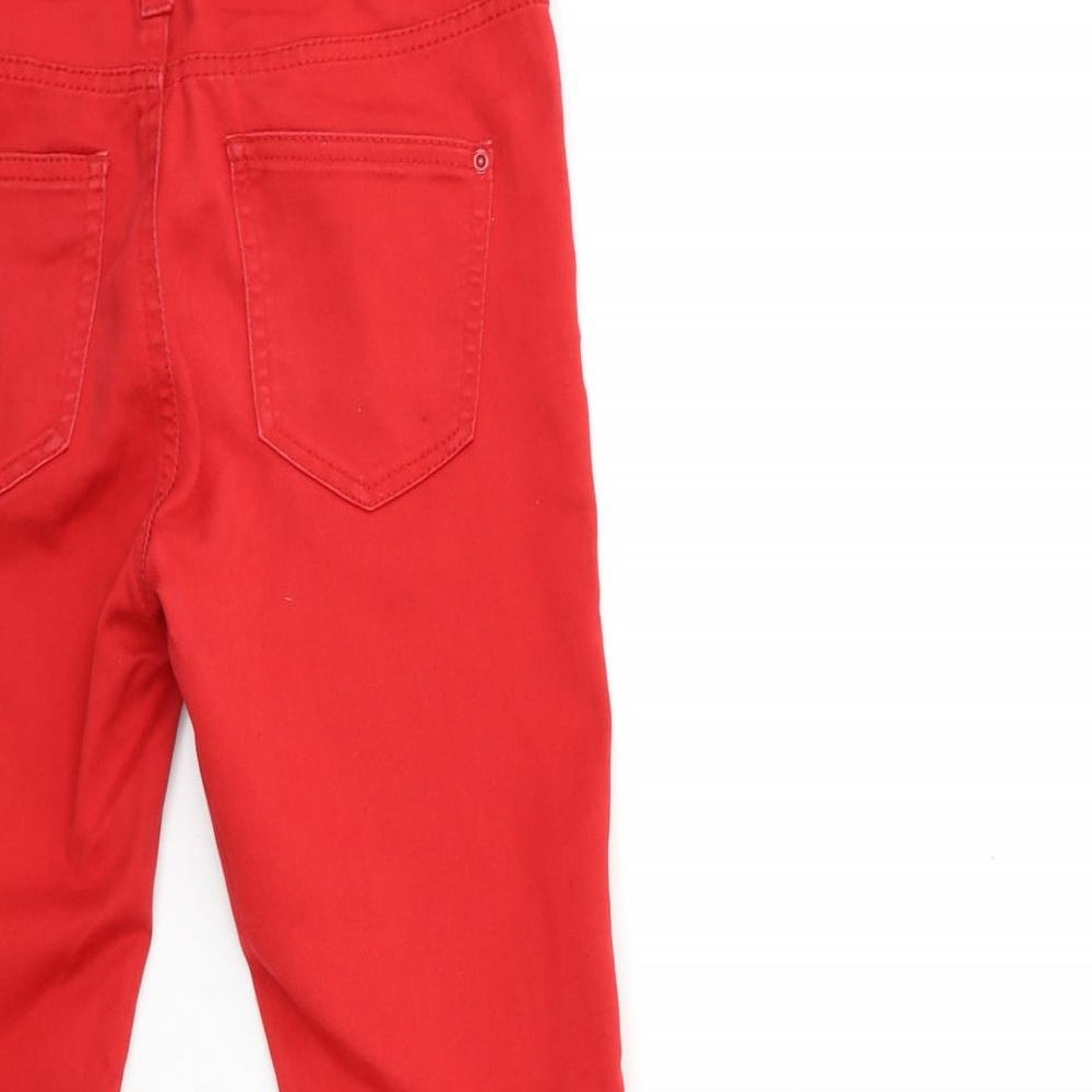 Kylie Girls Red  Denim Skinny Jeans Size 12 Years