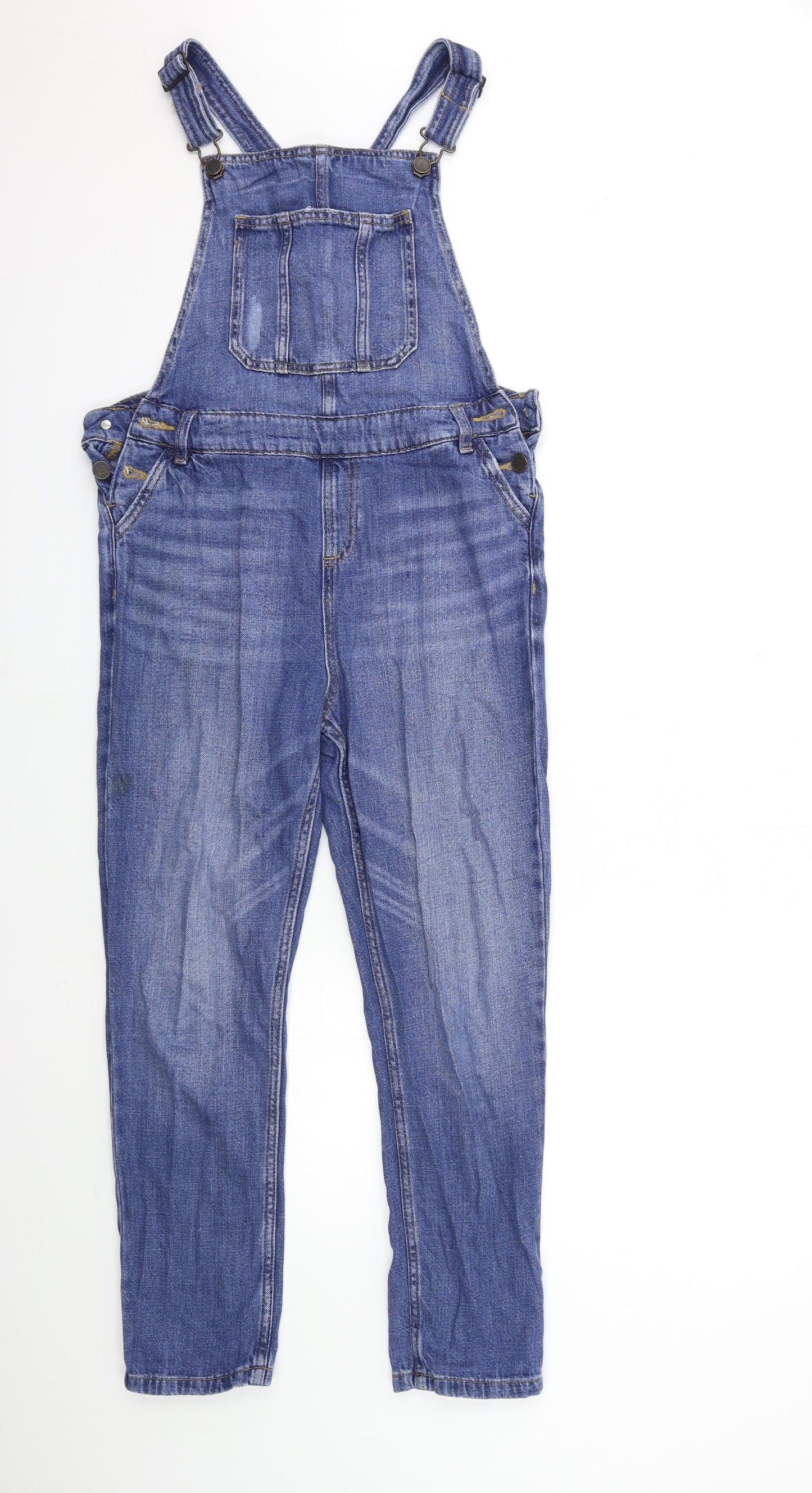Marks and Spencer Girls Blue  Denim Dungaree One-Piece Size 12 Years