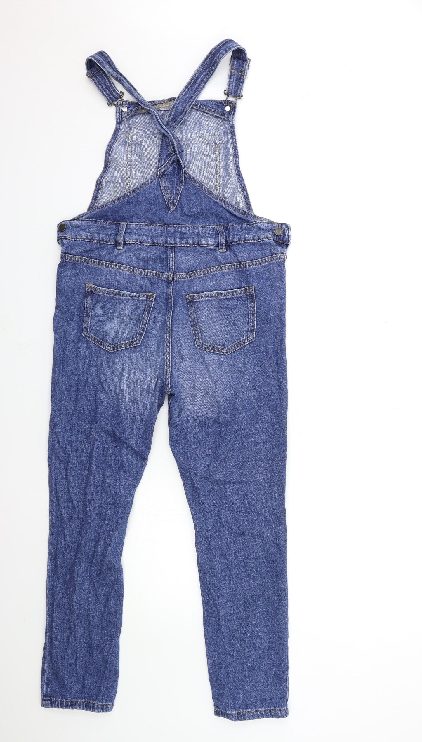 Marks and Spencer Girls Blue  Denim Dungaree One-Piece Size 12 Years