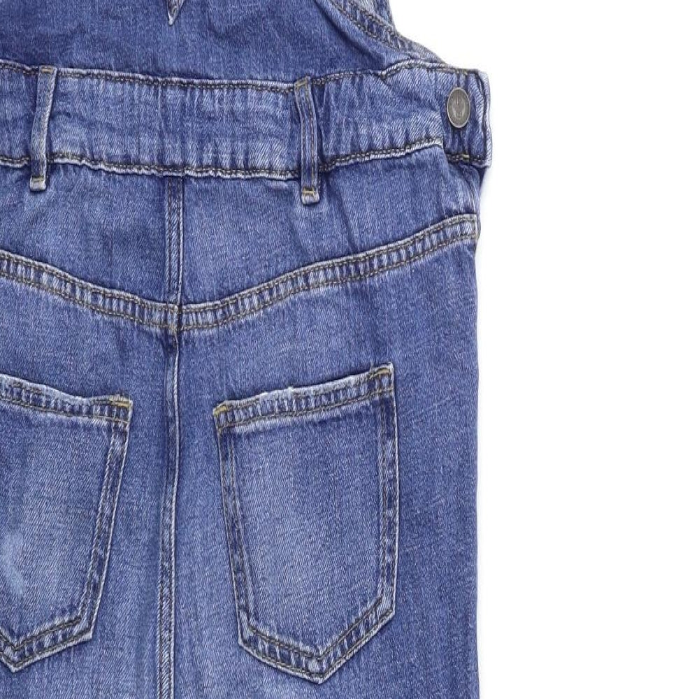Marks and Spencer Girls Blue  Denim Dungaree One-Piece Size 12 Years