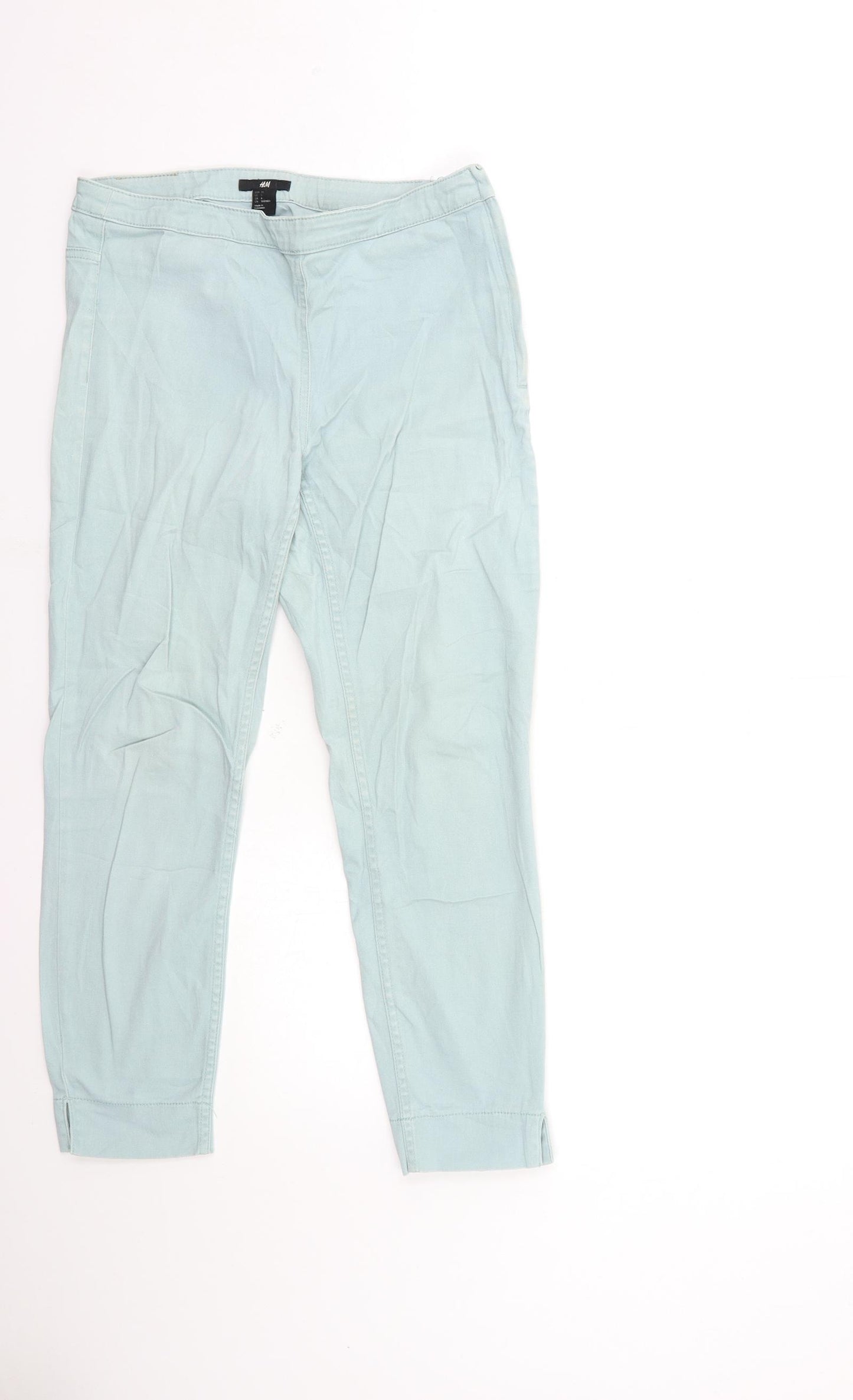 H&M Womens Blue  Denim Cropped Jeans Size 8 L26 in