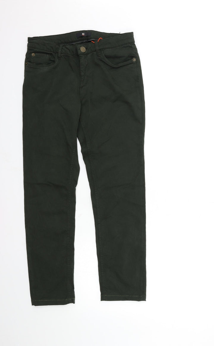 H.I.S Womens Green  Denim Skinny Jeans Size 10 L26 in