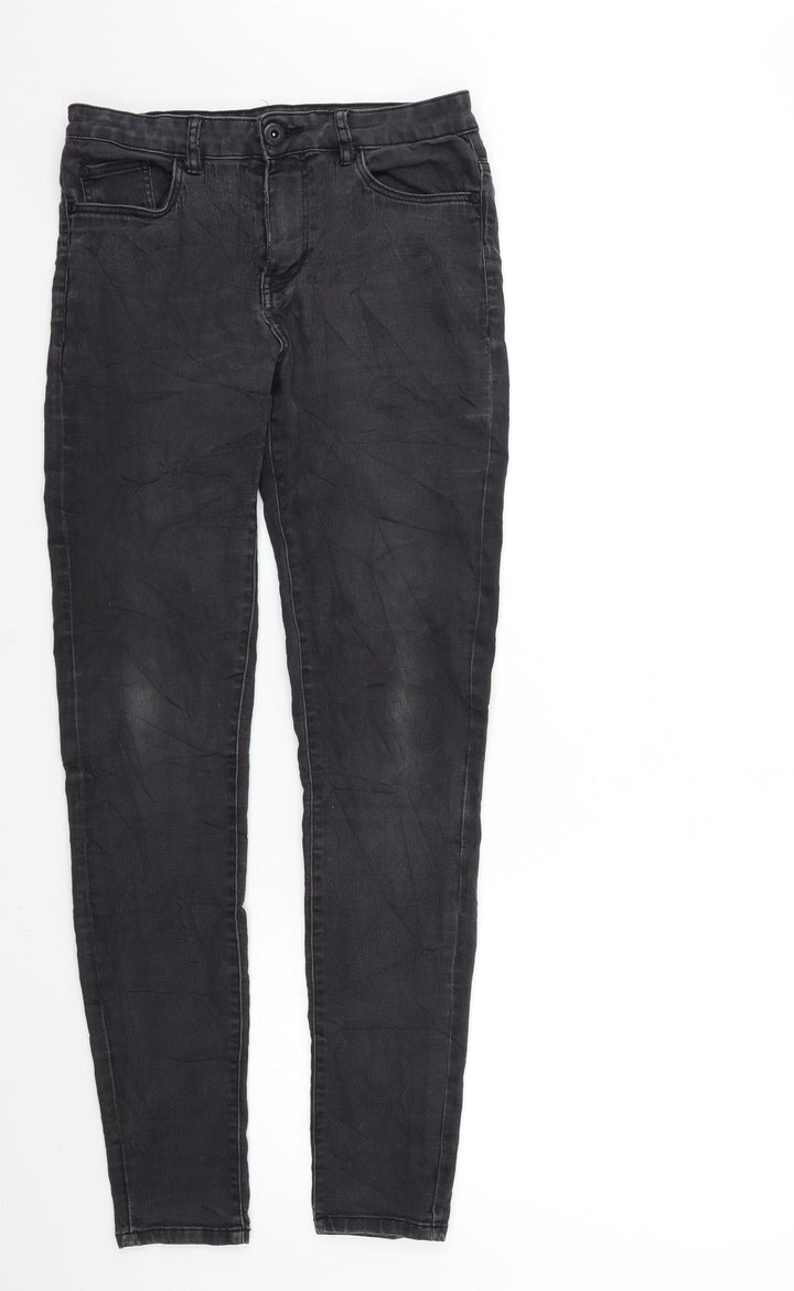 Preworn Womens Black Denim Skinny Jeans Size 28 in L32 in