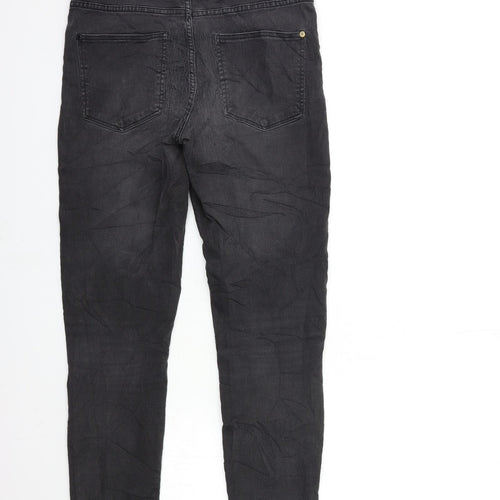Preworn Womens Black  Denim Skinny Jeans Size 28 in L32 in