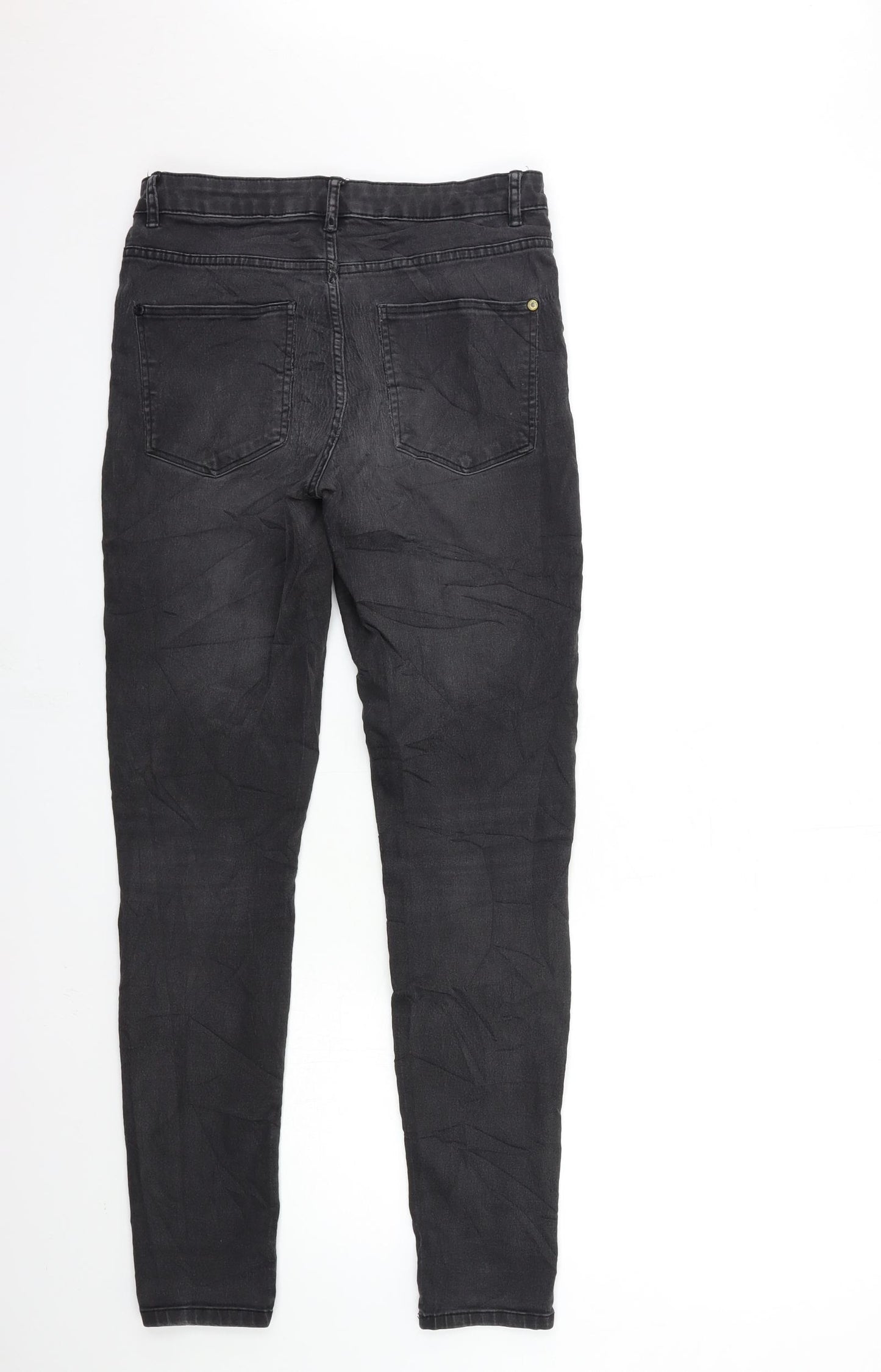 Preworn Womens Black  Denim Skinny Jeans Size 28 in L32 in