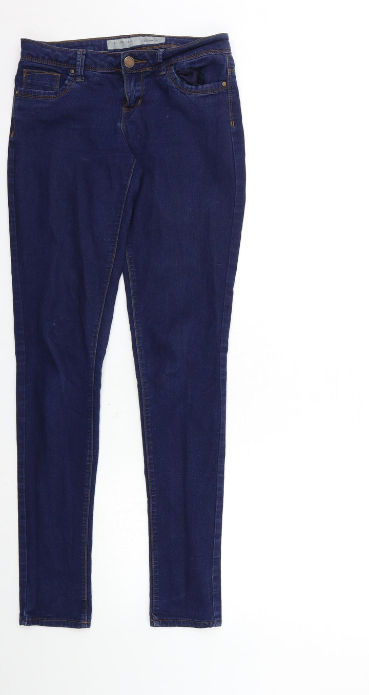 Denim & Co. Womens Blue Denim Skinny Jeans Size 8 L32 in