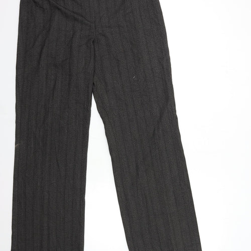 Dunnes Stores Womens Brown Striped  Trousers  Size 34 in L32 in