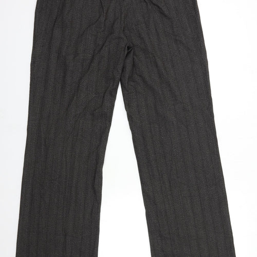 Dunnes Stores Womens Brown Striped  Trousers  Size 34 in L32 in