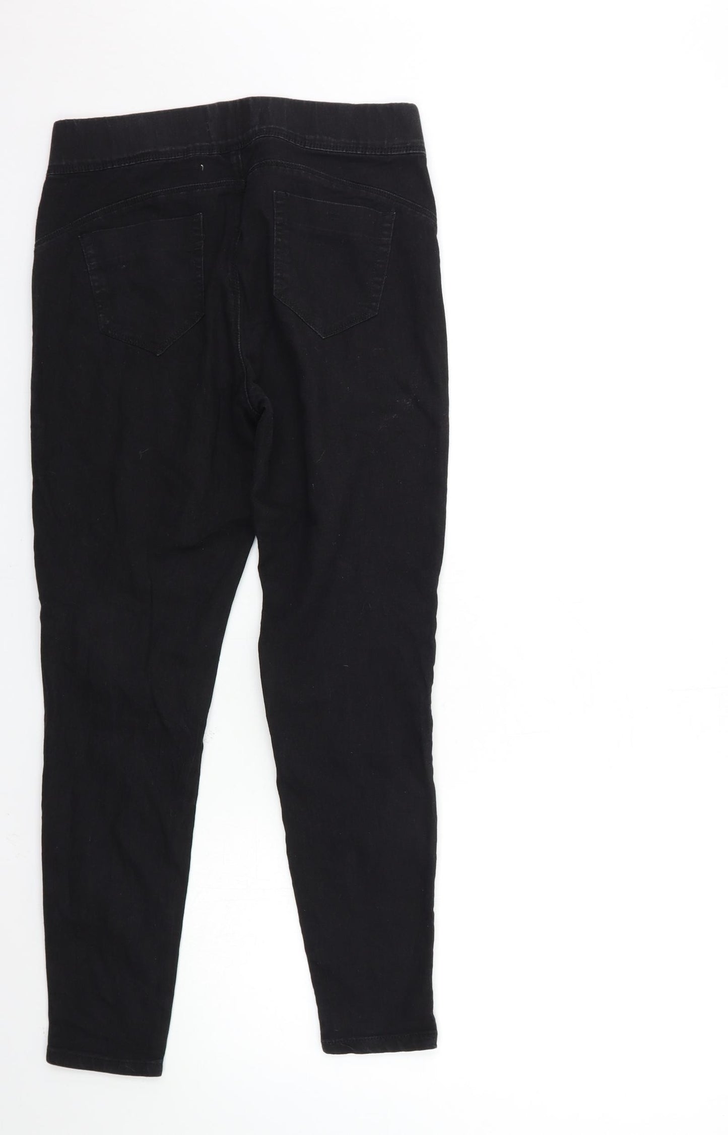 Denim & Co. Womens Black  Denim Jegging Jeans Size 12 L26 in