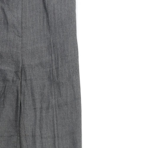 Papaya Womens Grey   Trousers  Size 8 L27 in