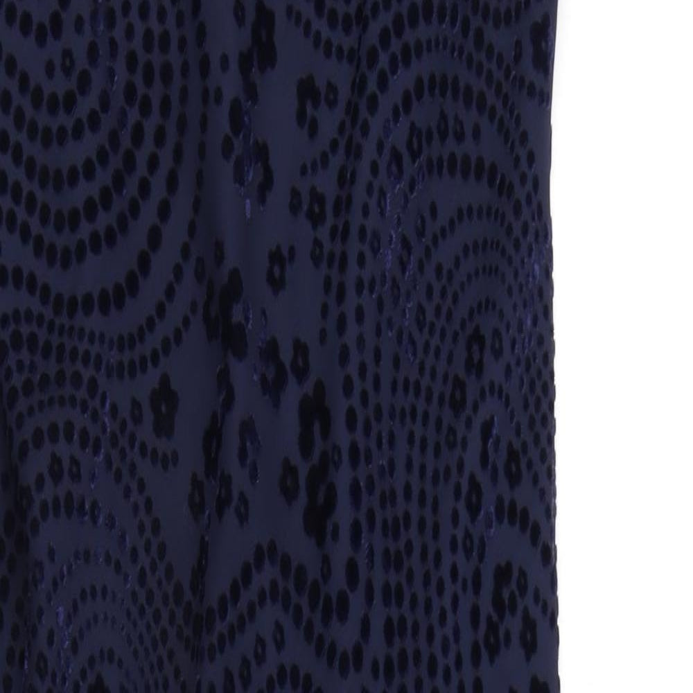 AMARANTO Womens Blue Floral  Fit & Flare  Size 16