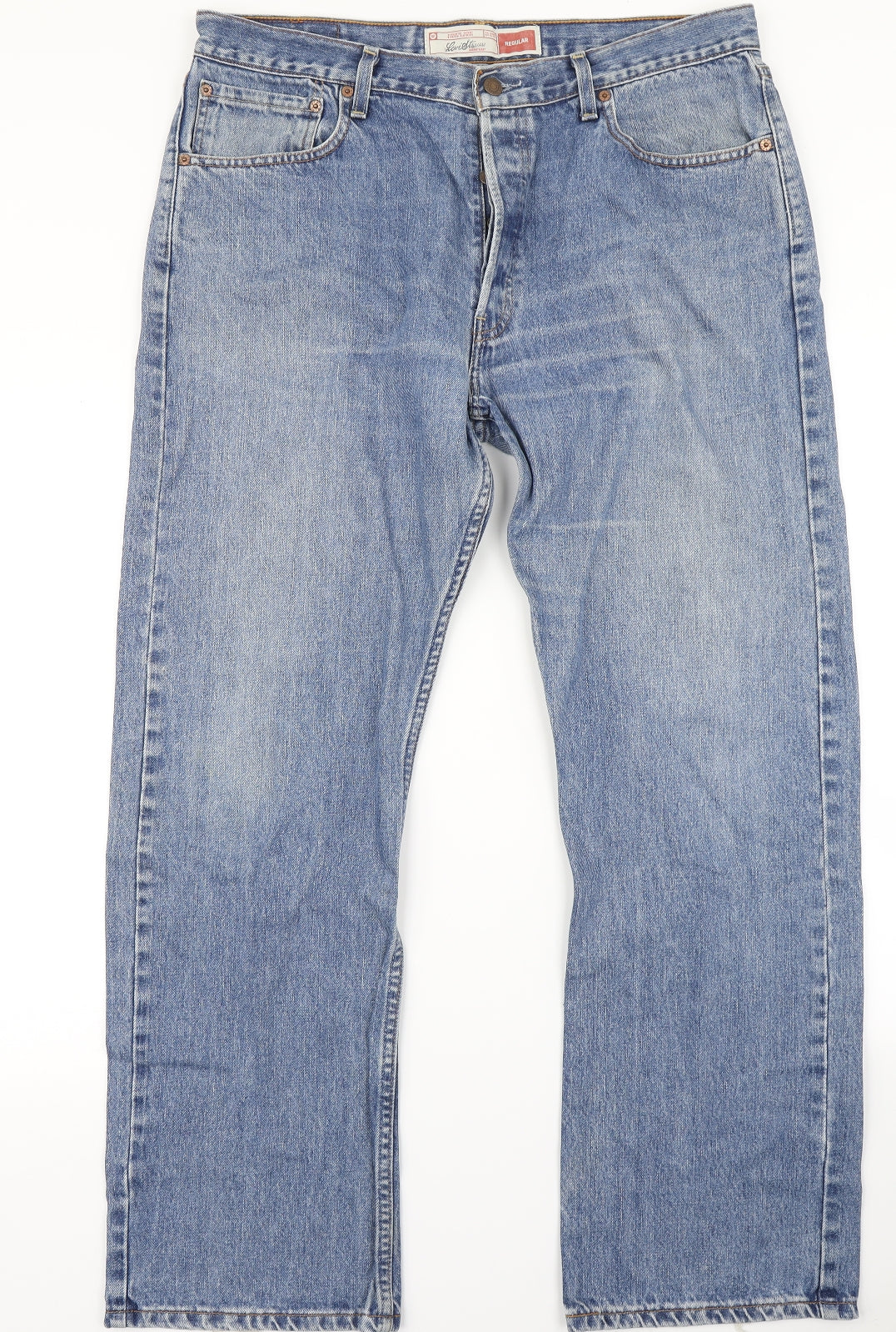 Levi Strauss & Co Mens Blue  Denim Straight Jeans Size 36 in L30 in
