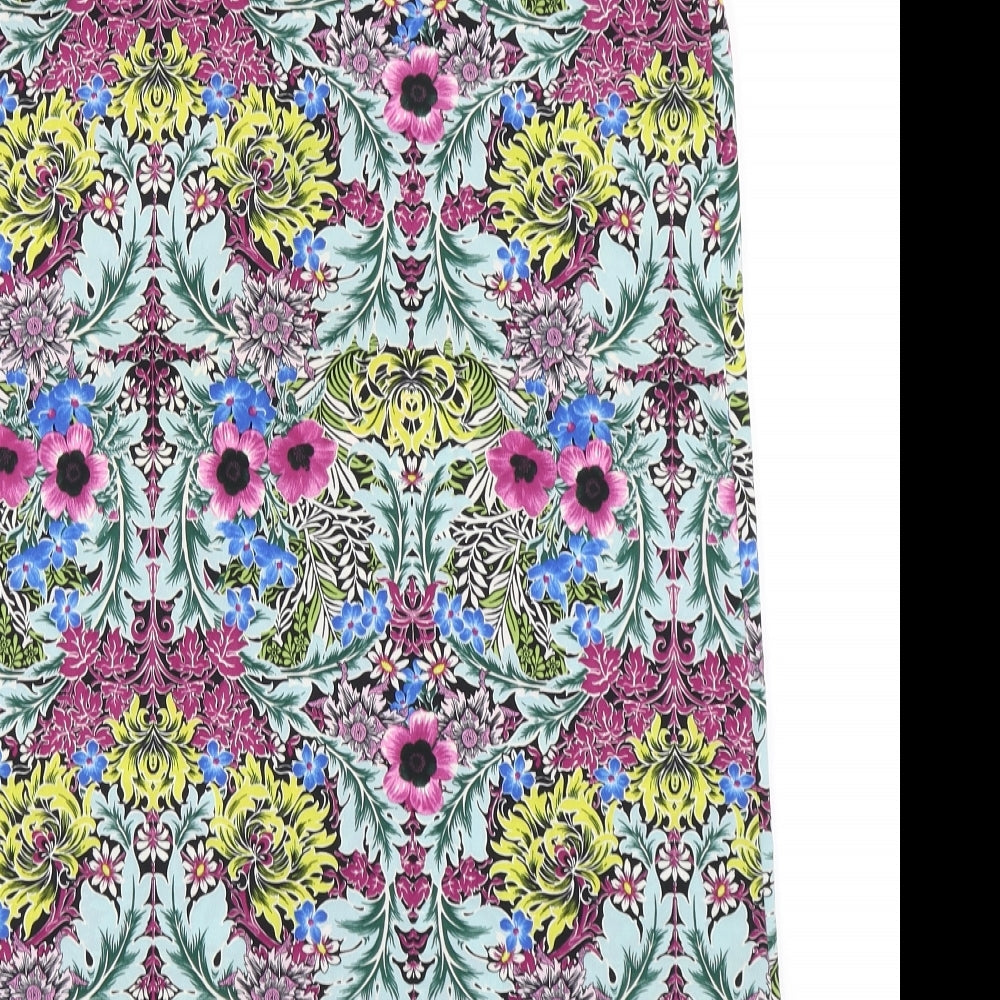 Topshop Womens Blue Floral  Slip Dress  Size 14
