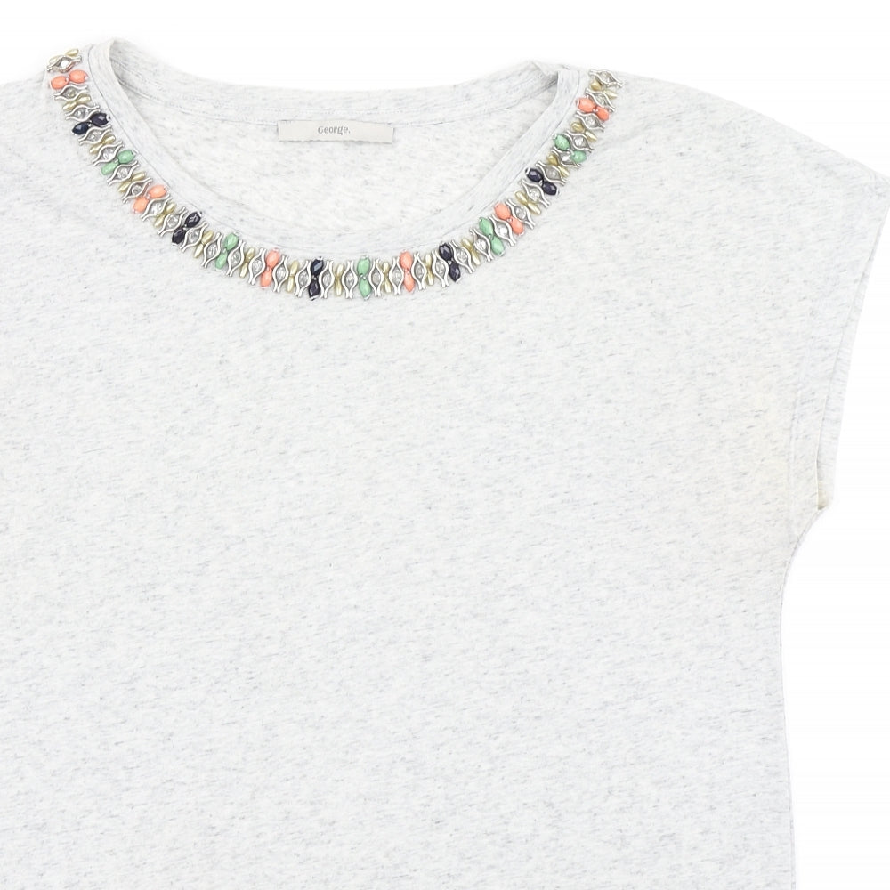 George Womens Grey   Basic T-Shirt Size 12
