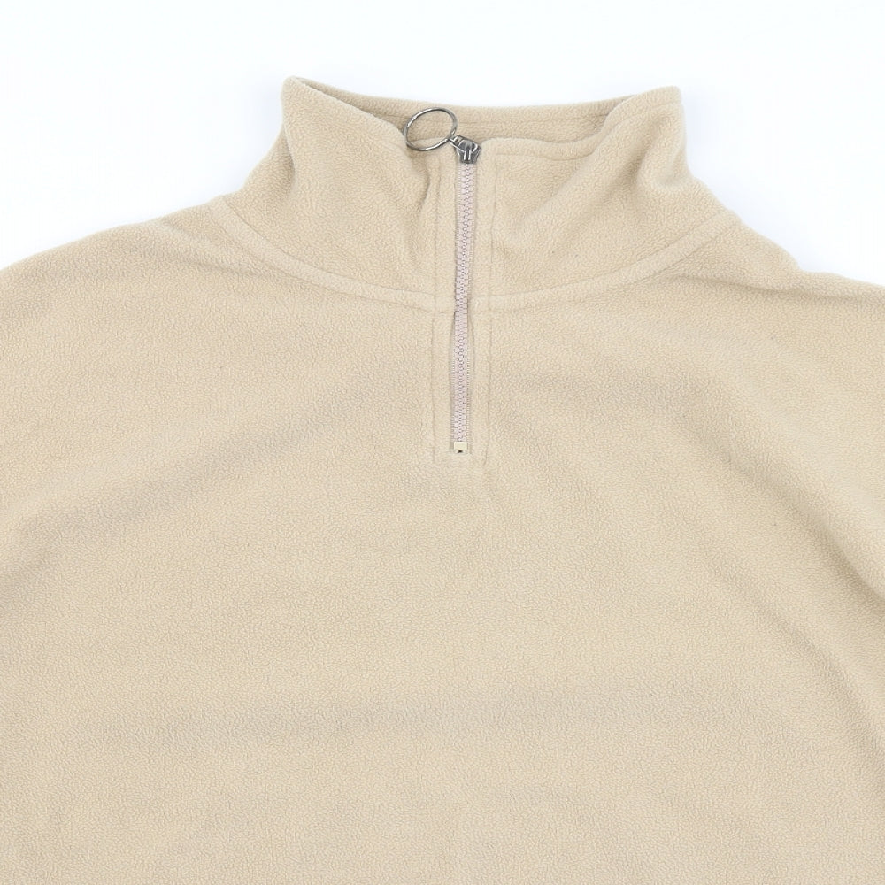 Brave Soul Womens Brown  Fleece Pullover Sweatshirt Size M  - Cropped