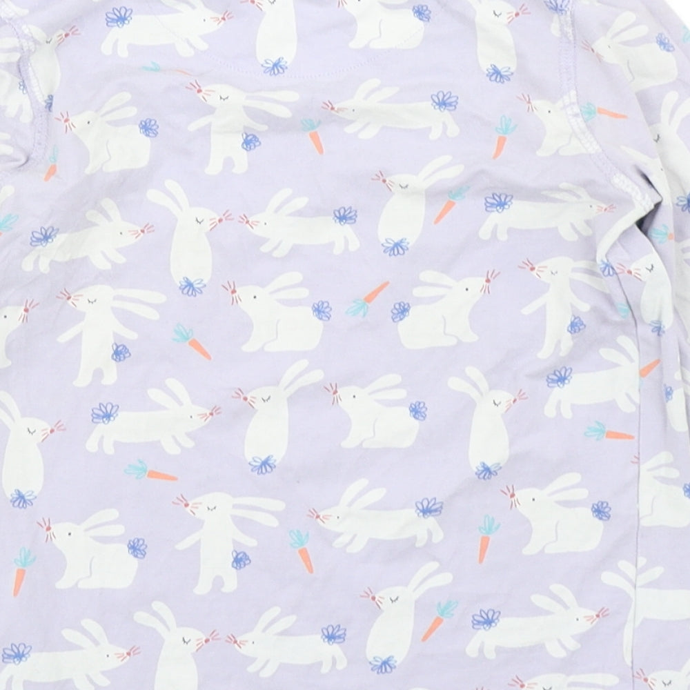 M&S Girls Purple   Basic T-Shirt Size 6-7 Years