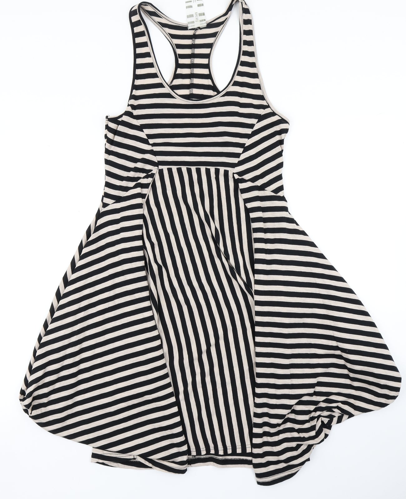 NEXT Womens Beige Striped  Fit & Flare  Size 14