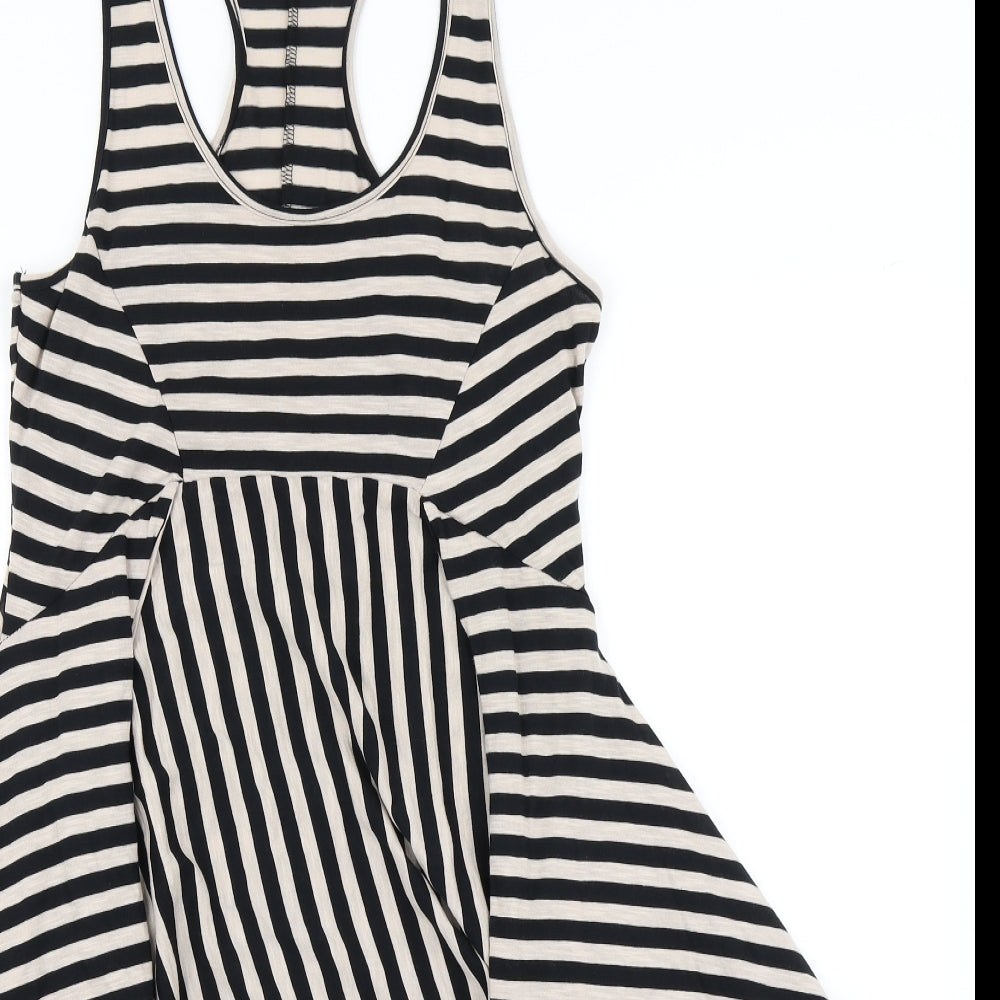 NEXT Womens Beige Striped  Fit & Flare  Size 14