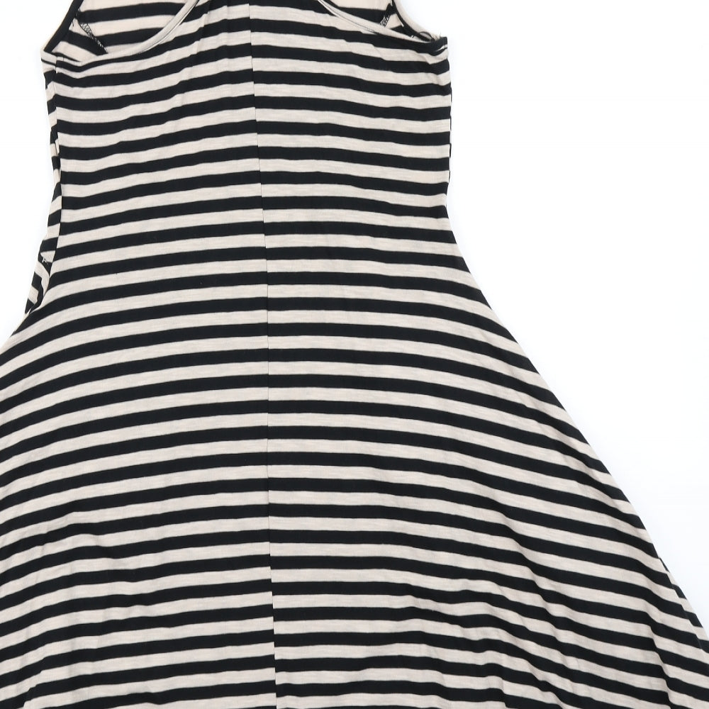 NEXT Womens Beige Striped  Fit & Flare  Size 14