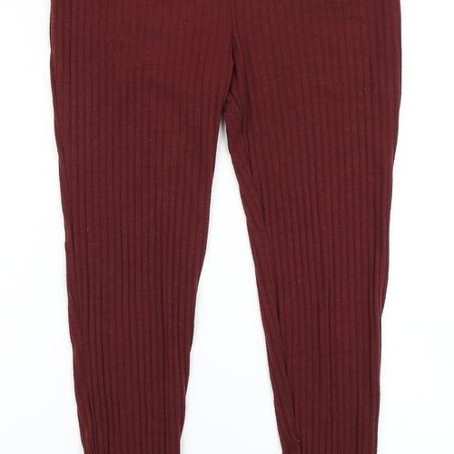 Boohoo Womens Red   Carpenter Trousers Size 8 L27 in