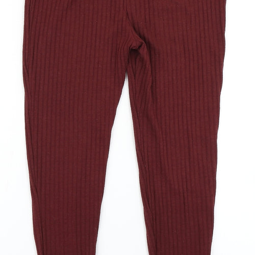 Boohoo Womens Red   Carpenter Trousers Size 8 L27 in