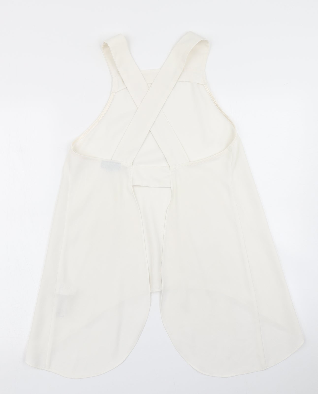 Topshop Womens White   Basic Blouse Size 6  - Open Back