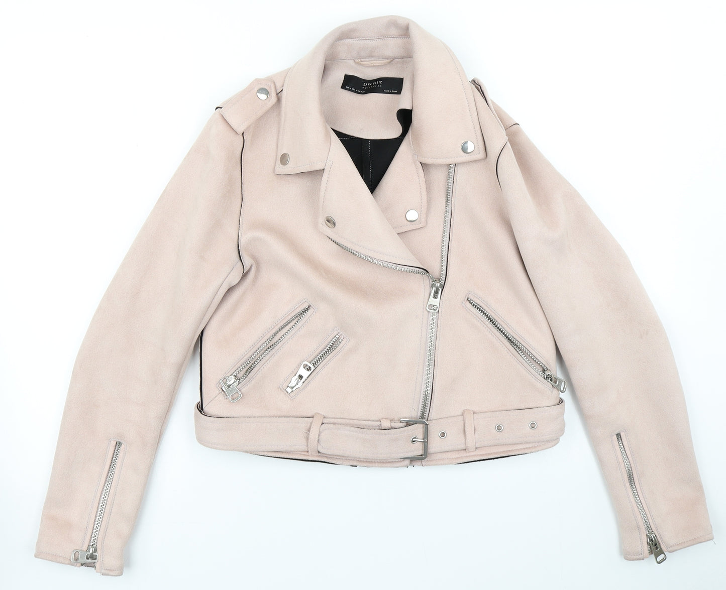 Zara Womens Pink   Biker Jacket Size M