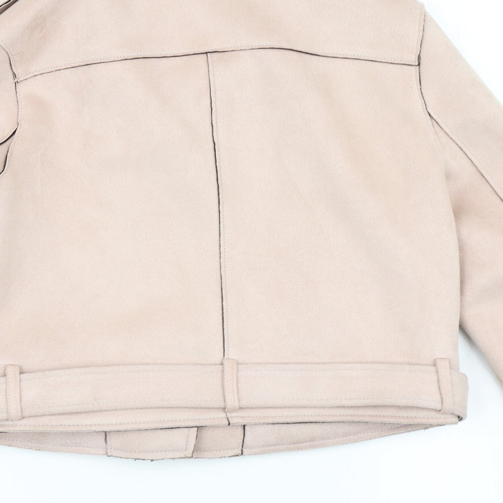 Zara Womens Pink   Biker Jacket Size M