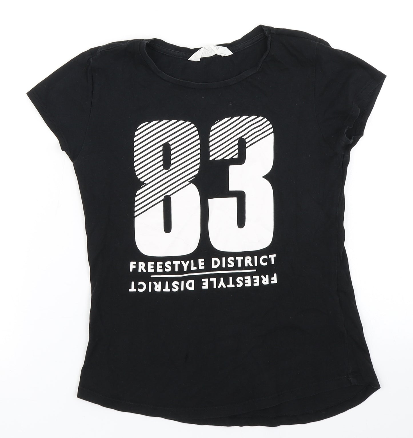H&M Girls Black   Basic T-Shirt Size 11-12 Years