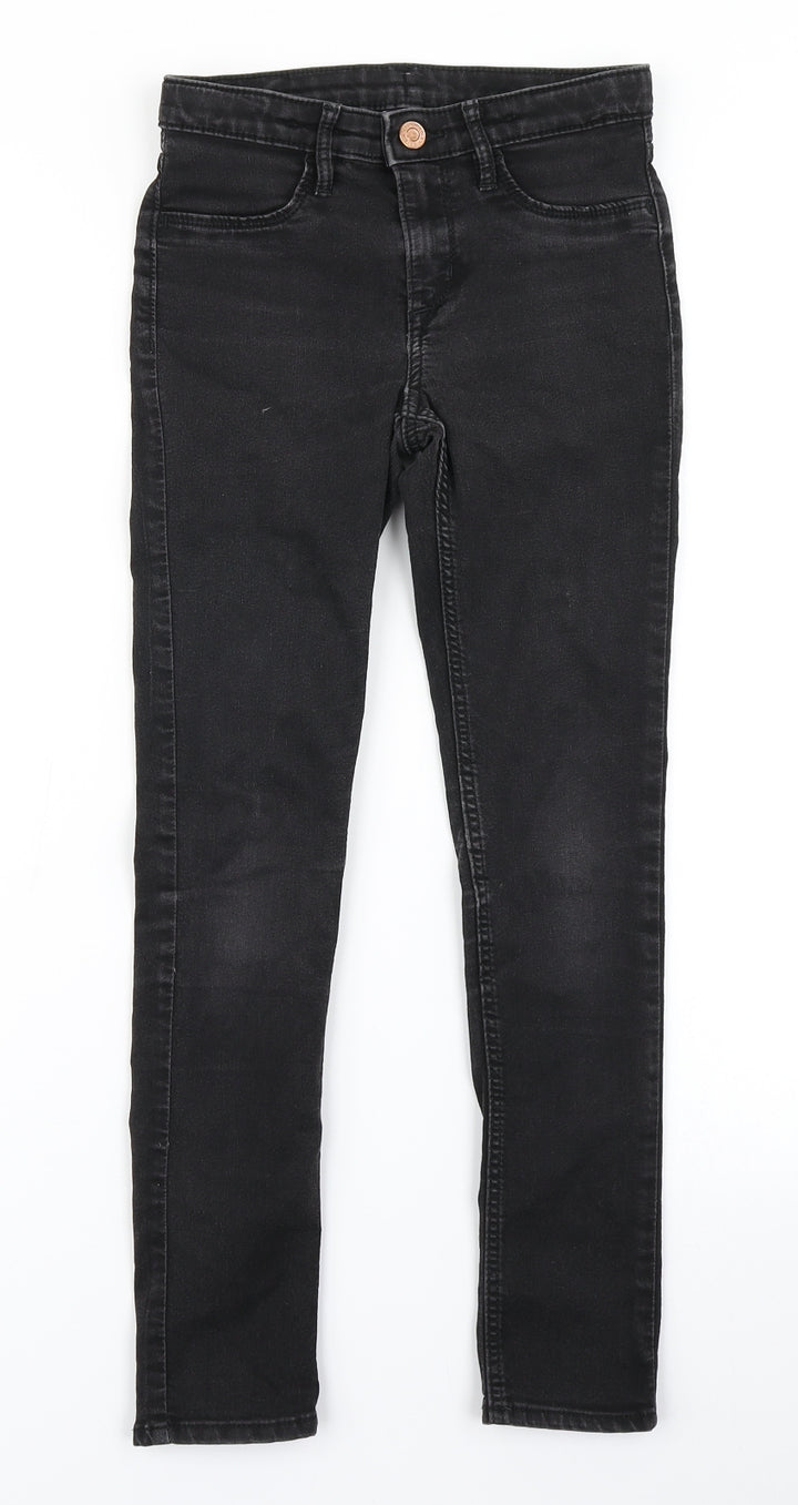 &Denim Girls Black Denim Skinny Jeans Size 9 Years