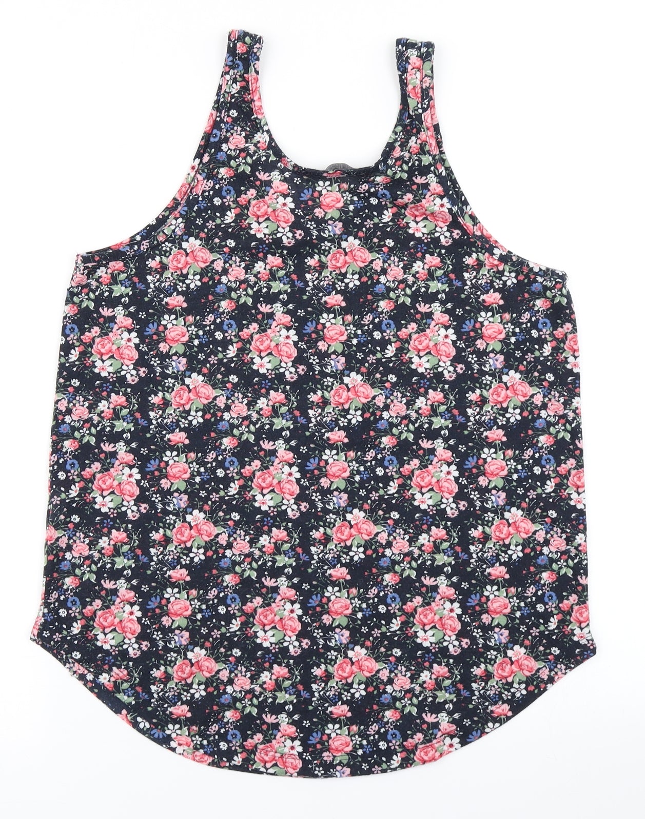 Atmosphere Womens Blue Floral  Basic Tank Size 8