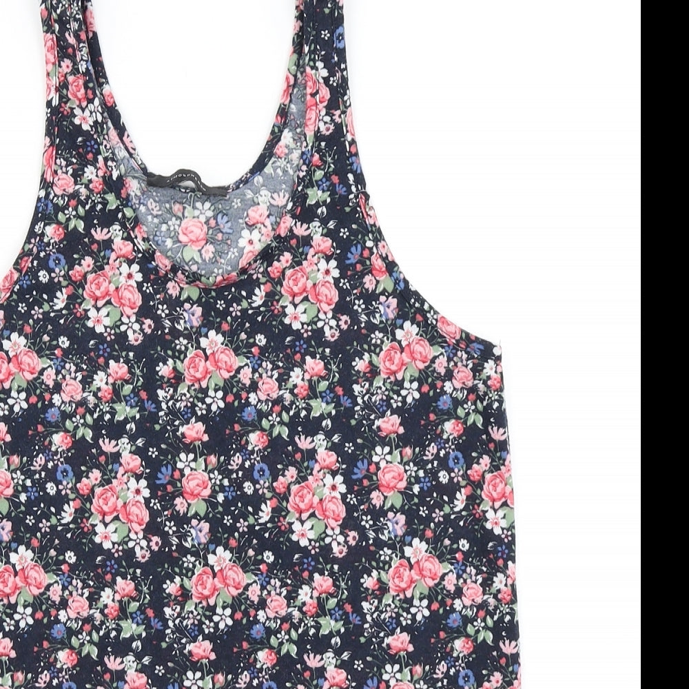 Atmosphere Womens Blue Floral  Basic Tank Size 8