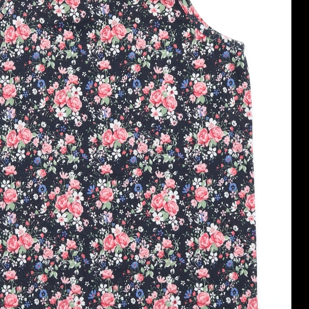 Atmosphere Womens Blue Floral  Basic Tank Size 8