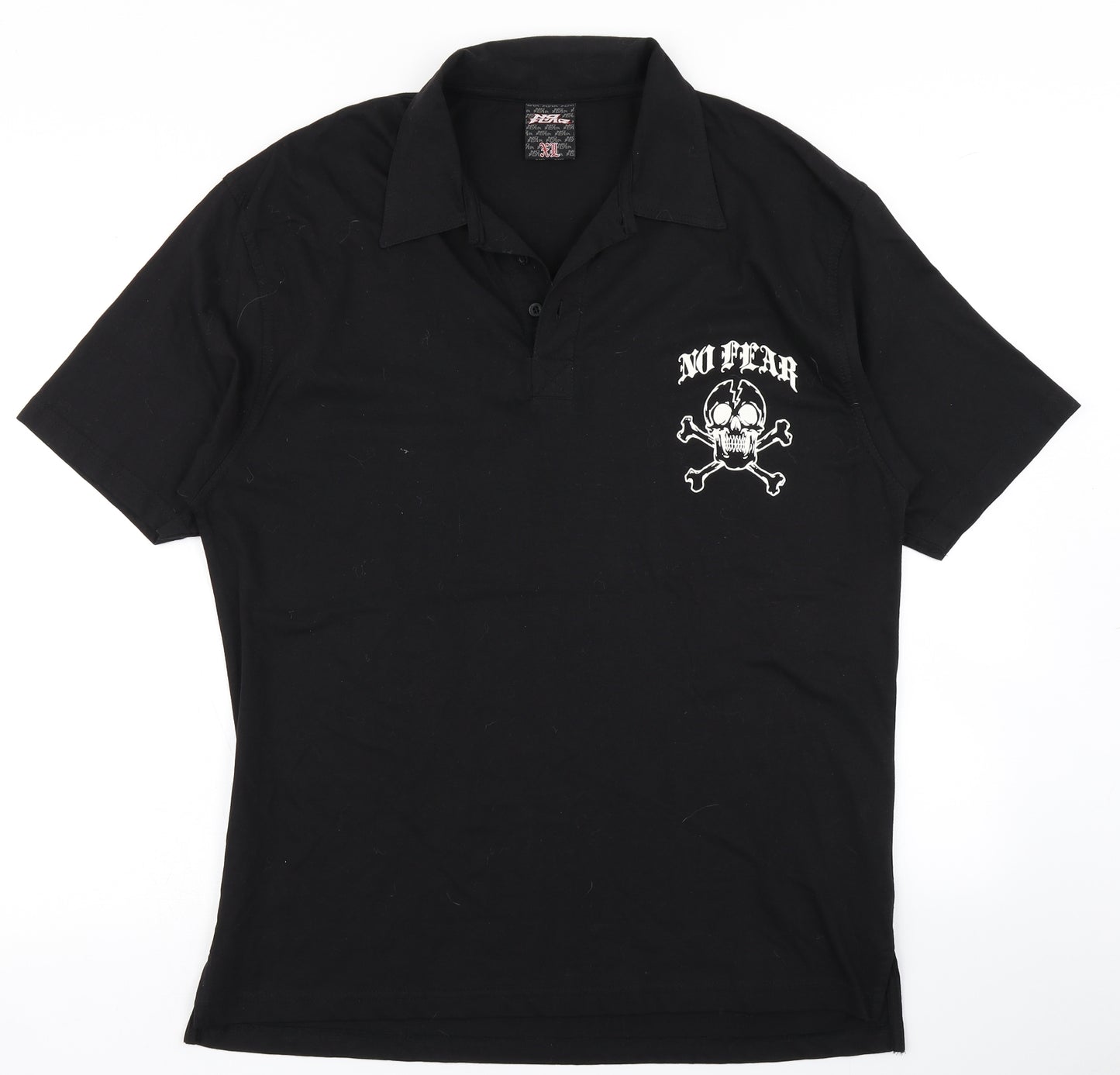 No Fear Mens Black    Polo Size XL