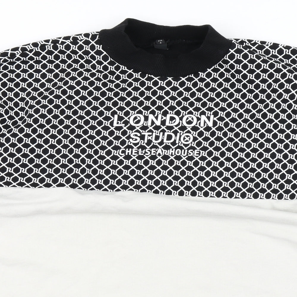 River Island Mens White   Pullover Sweatshirt Size L