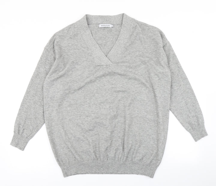 MissLook Womens Grey Knit Pullover Jumper Size S