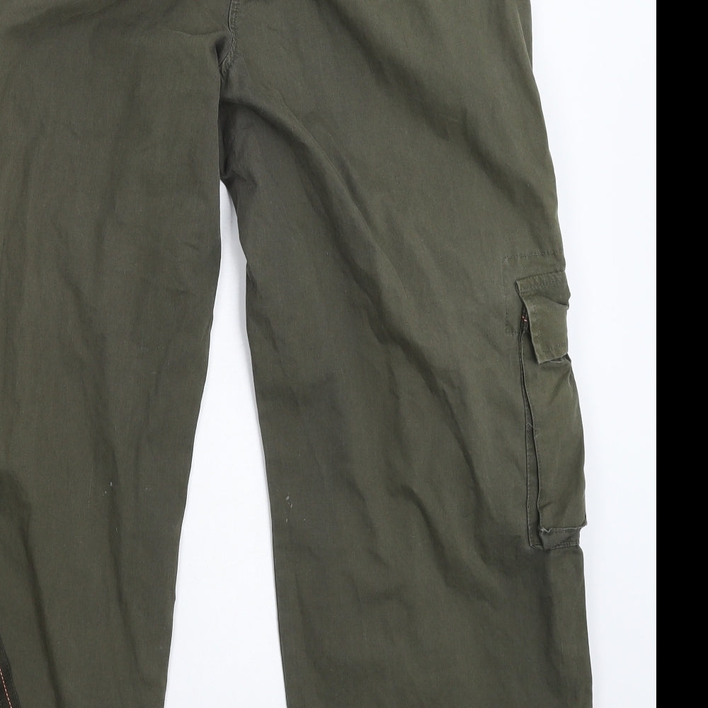 NEXT Womens Green   Cargo Trousers Size 14 L25 in