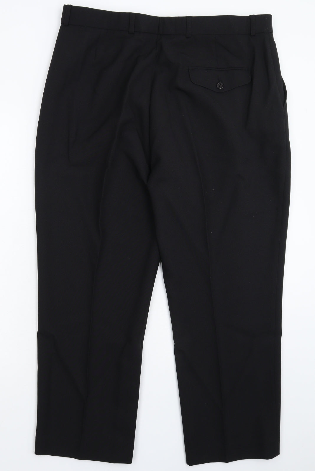 Premier Mens Black   Dress Pants Trousers Size 38 L28 in