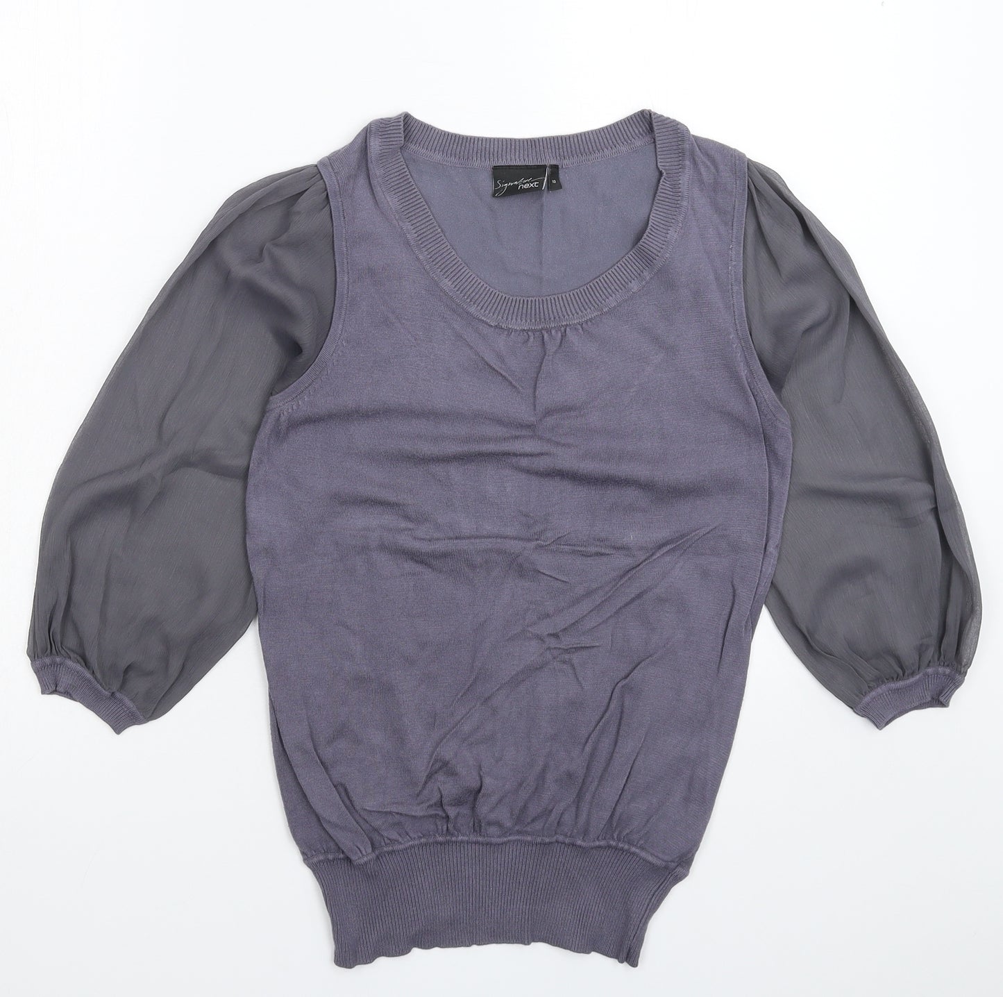 NEXT Womens Grey  Knit Pullover Jumper Size 10