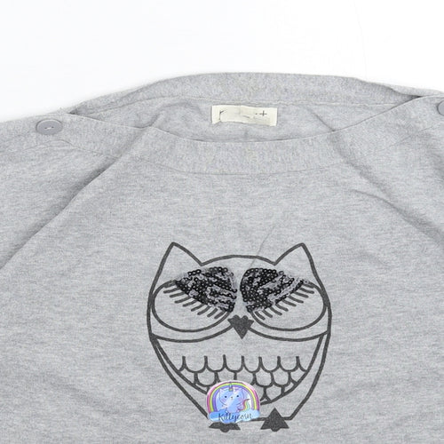 NEXT Womens Grey  Knit Basic T-Shirt Size 8
