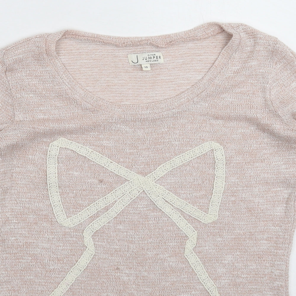 New Look Womens Beige  Knit Pullover Jumper Size 10