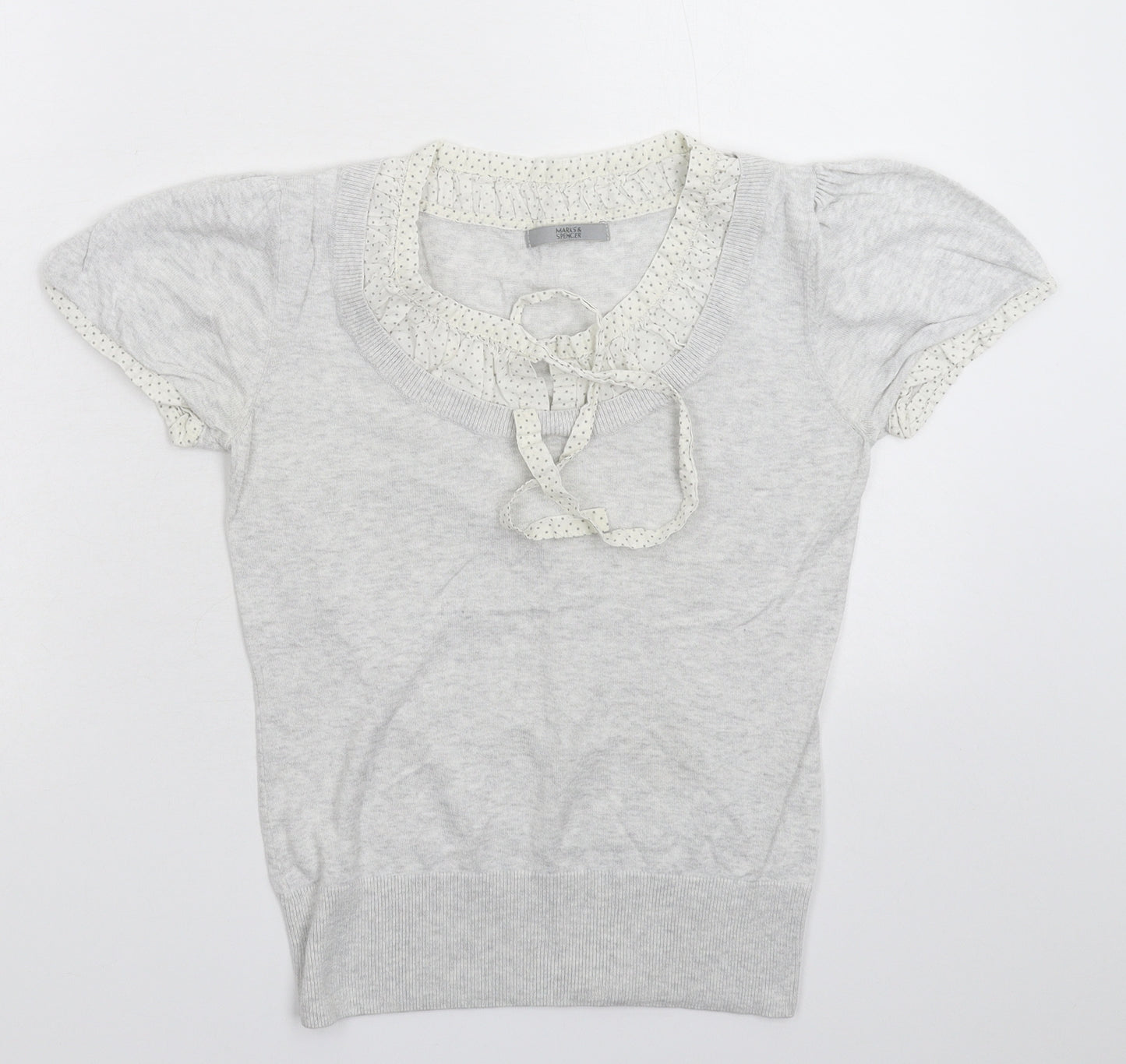 Marks and Spencer Womens Grey  Knit Pullover Jumper Size 10