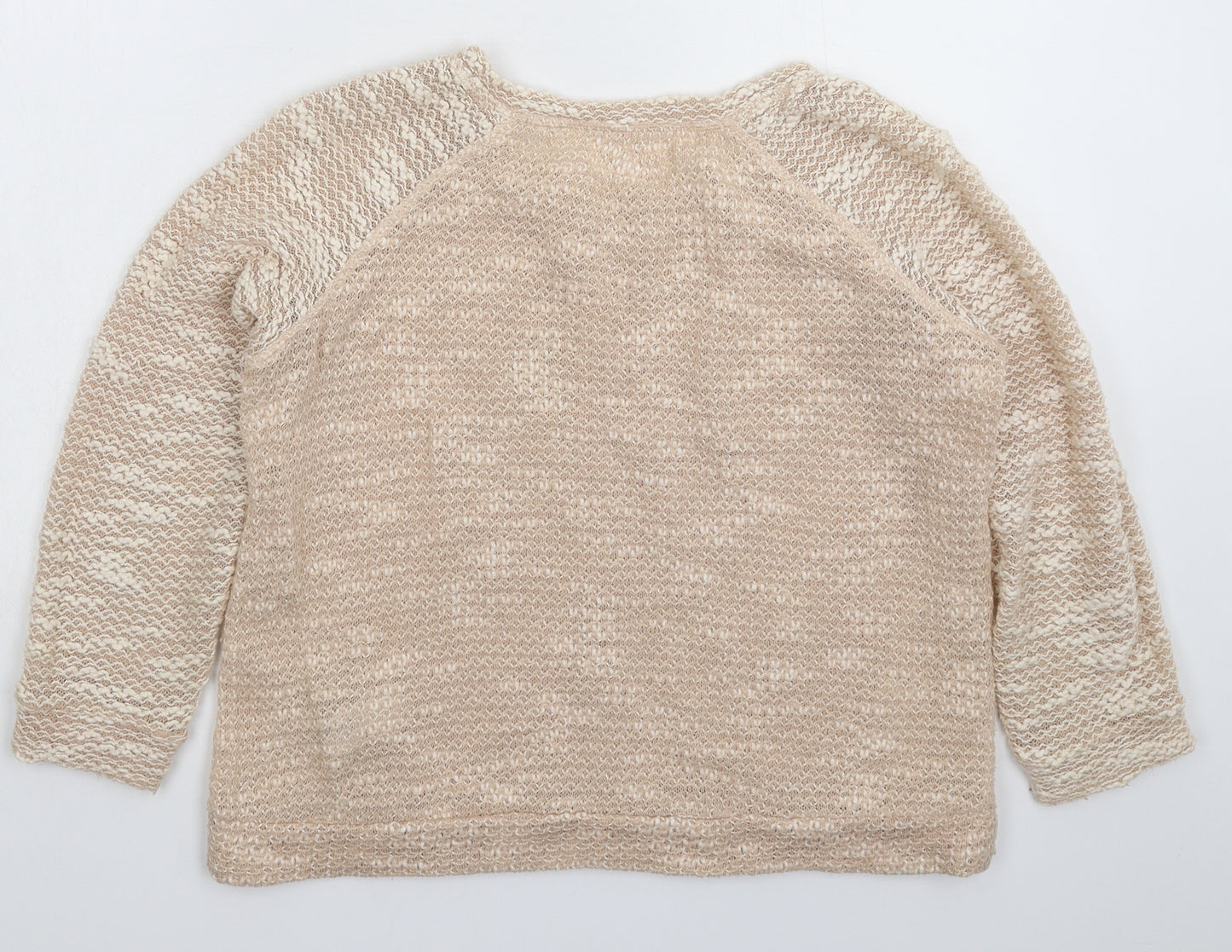 New Look Womens Beige  Knit Pullover Jumper Size 8