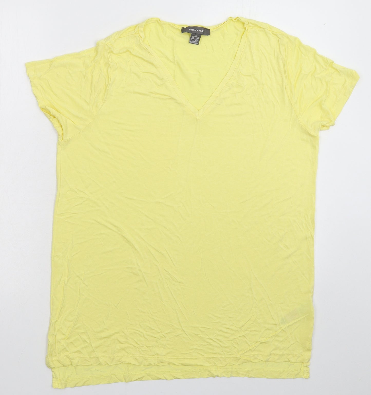 Primark Womens Yellow   Basic T-Shirt Size 16
