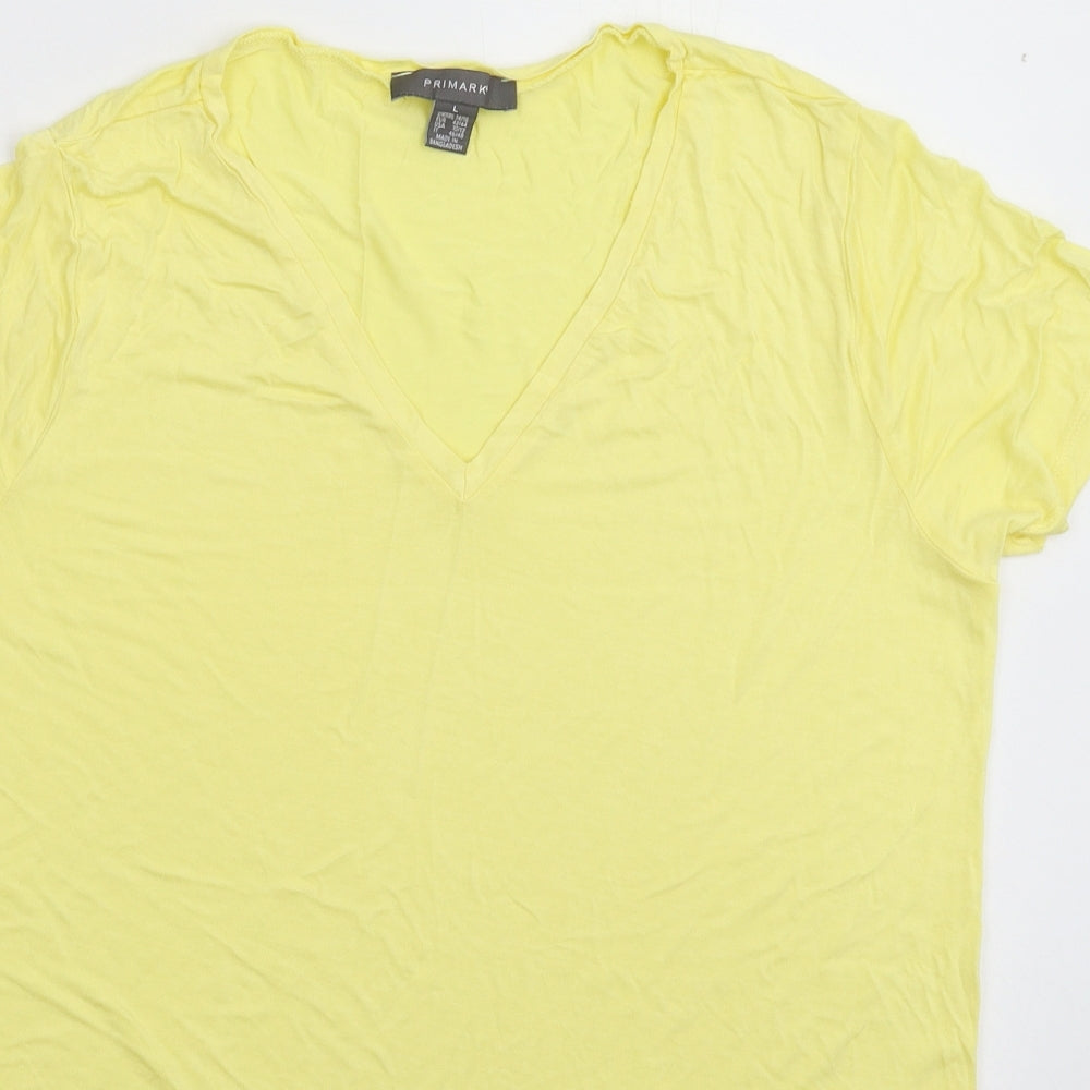 Primark Womens Yellow   Basic T-Shirt Size 16