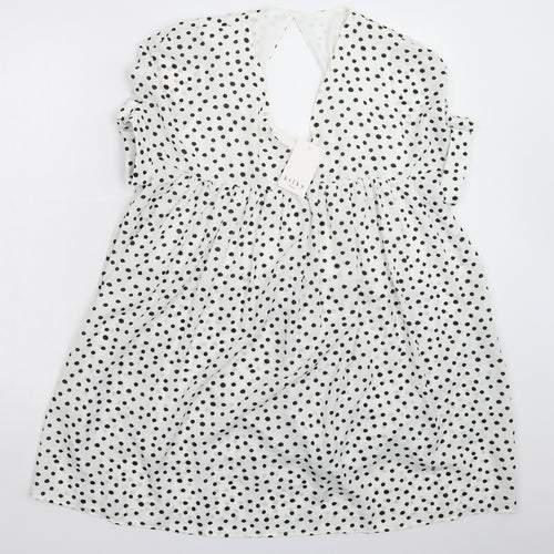 Kilky Womens White Polka Dot  Mini  Size M