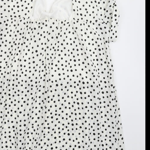 Kilky Womens White Polka Dot  Mini  Size M