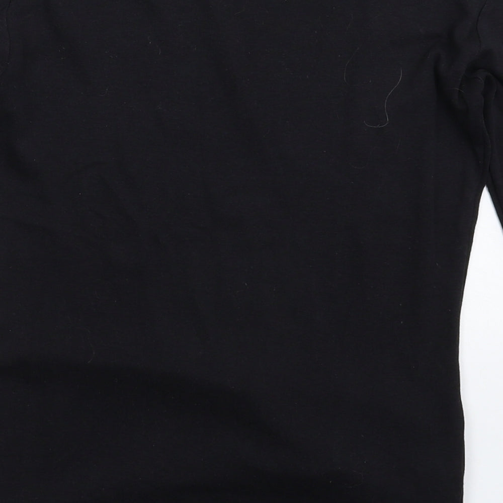 Papaya Womens Black   Basic T-Shirt Size 10