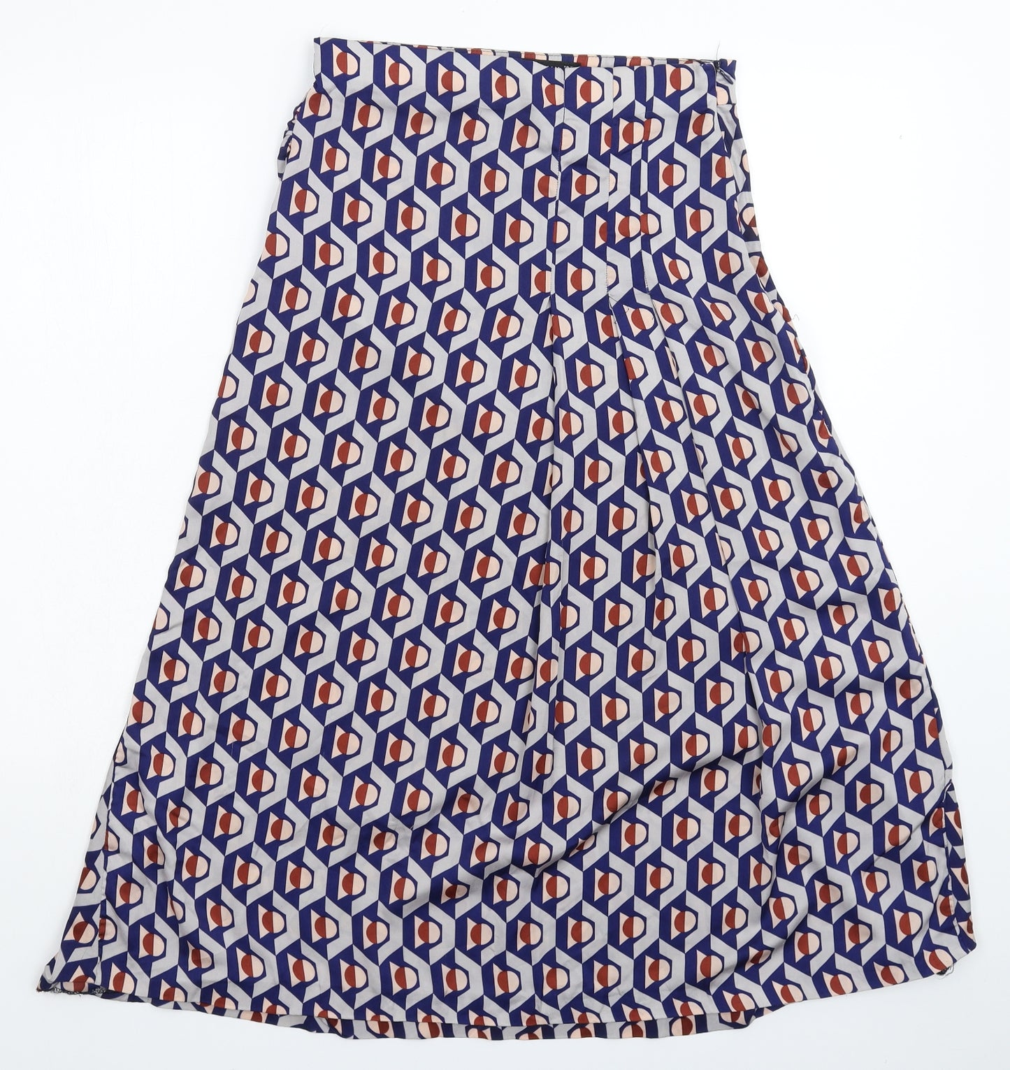 Zara Womens Multicoloured Geometric  Maxi Skirt Size S
